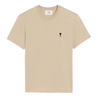 Ami Le Tee Ami de Coeur Contrasted - male - Ami Paris - T-Shirts - Beige - 3XL - Tops