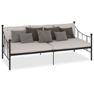 Berkfield Home Daybed Frame Black Metal 90x200 cm
