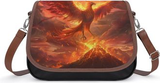Generic Animal Phoenix Bird Crossbody Bags for Women Shoulder Messenger Bag Purse Handbags