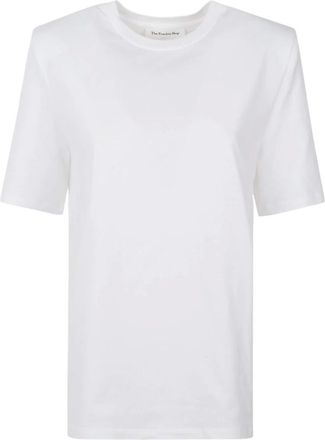 Frankie Shop Tops, Dames, Wit, S, Katoen, Carrington Padded Shoulder Tee
