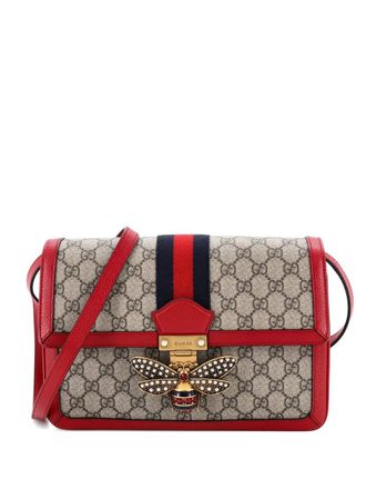 Gucci Queen Margaret Shoulder Bag GG Coated Canvas Medium crossbody bag - Brown