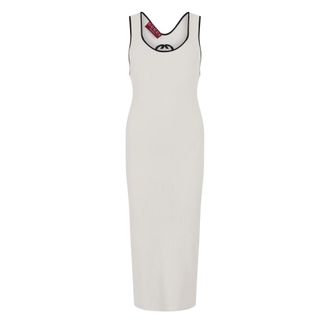 Gucci Logo-motif Midi Dress - female - Gucci - Knitted Dresses - White - S - Dresses