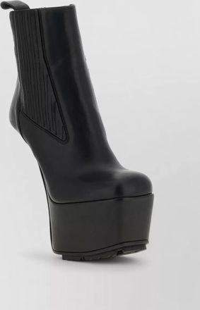 Rick Owens leather platform ankle boots