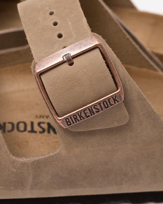 Birkenstock Unisex Two Buckle Adjustable Sandals in Taupe - Tan Leather - Size UK 4.5