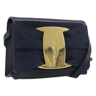 Ferragamo Pre-owned Mini Shoulder Bag - Dames - Pre-owned - Blauw - Maat: ONE Size Leer
