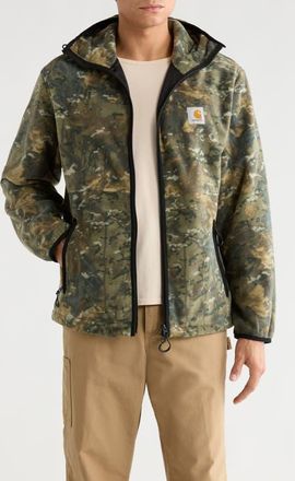 Carhartt Work in Progress Blevin Fleece Jacket in Camo Combi Green at Nordstrom, Size Medium