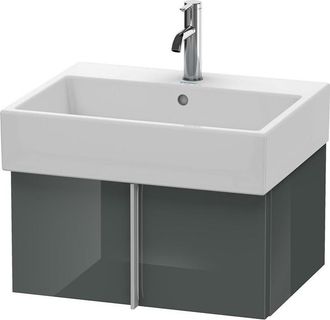 Duravit Mueble De Pared Duravit Vero Air 58,4 X 43,1 Cm, 1 Extra&iacute;ble, Para Vero Air 235060, Color (frente/cuerpo): Laca De Alto Brillo Dolomiti Grey - Va61250