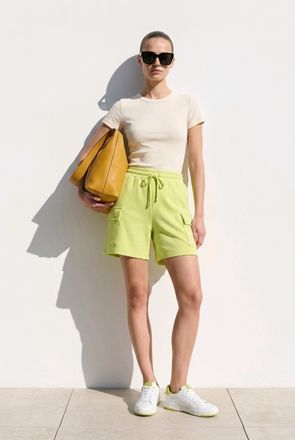 Tribal Pull On Cargo Shorts In Apple