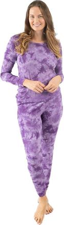 Leveret Womens Cotton Tie Dye Matching Family Pajamas in Tie Dye Purple Mix at Nordstrom, Size X-Small