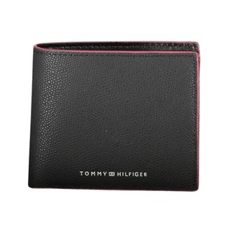 Tommy Hilfiger Wallets & Cardholders, male, Black, Size: ONE SIZE Black Leather Wallet