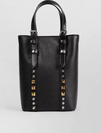 Valentino Garavani rockstud leather mini tote bag top handles