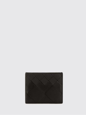 Bottega Veneta Flat Woven Calfskin Card Holder with Four Slots