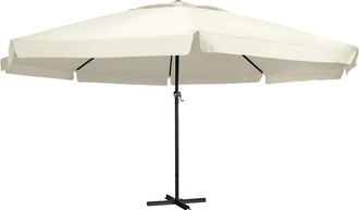 vidaXL Vidaxl - Sombrilla De Jard&iacute;n Con Palo De Aluminio Blanco Arena 600 Cm