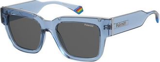 Polaroid Womens PLD-6197-S-MC-MVU PLD 6197 S MC 55 MVU Sunglasses - Blue - One Size