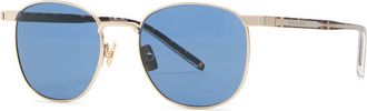 Saint Laurent Round-frame Resin Sunglasses - Gold - One Size