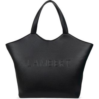 LAMBERT The Sheila - Vegan Leather Tote Bag in Black at Nordstrom