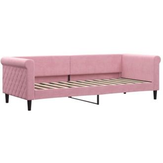 vidaXL Letto da Giorno Rosa 80x200 cm in Velluto Vidaxl