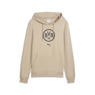 Puma Felpa con cappuccio Borussia Dortmund ftblCULTURE da uomo, Accessori, Beige, XXL