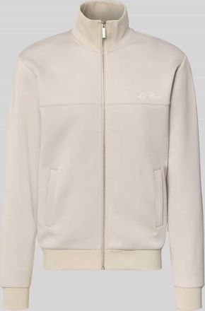 Les Deux Sweatjacke mit Logo-Print Modell Ballier in Beige, Gr&ouml;&szlig;e XL