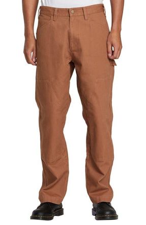 Rvca Chainmail Cotton Carpenter Pants in Rawhide at Nordstrom, Size 32