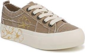 Blowfish Sadie Sun Embroidered Flower Platform Sneaker in Desert Khaki at Nordstrom Rack, Size 6.5