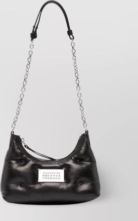 Maison Margiela micro leather quilted shoulder bag with chain-link strap