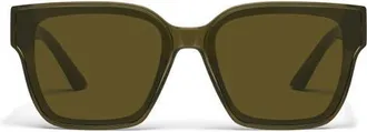 Quay Drive In 66mm Square Sunglasses in Olive/olive at Nordstrom