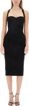 Philosophy di Lorenzo Serafini Slim Fit Midi Dress With Sweetheart Neckline
