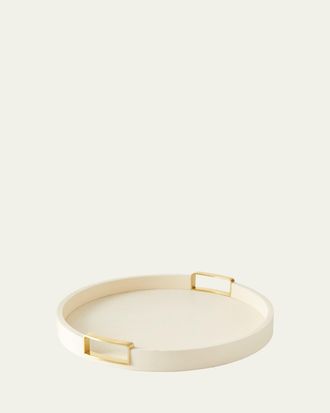 Aerin Carina Faux Shagreen Small Round Tray