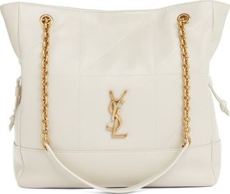 Saint Laurent Medium Jamie 4.3 Patchwork Leather Shoulder Bag in Blanc Vintage at Nordstrom