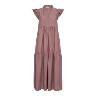 Mos Mosh Maxi Jurken - Dames - Maxi kleedjes - Bruin - S - Kleedjes