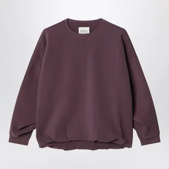 Douuod Felpa color prugna in cotone