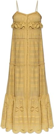 Isabel Marant Paule Strappy Dress - Dames - Maxi kleedjes - Geel - S - Katoen - Kleedjes