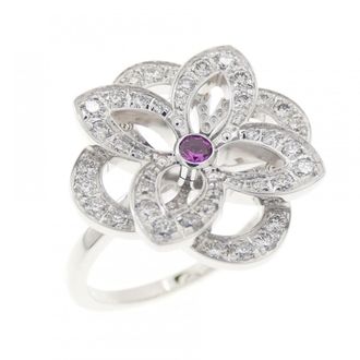 Louis Vuitton White Gold White Gold (18K) Band Ring (Pre-Owned)