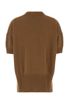 Jil Sander Womens Cashmere Crewneck Sweater Beige