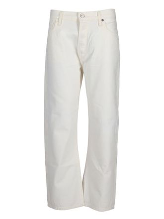 Citizens Of Humanity White Straight Mid Rise Jeans