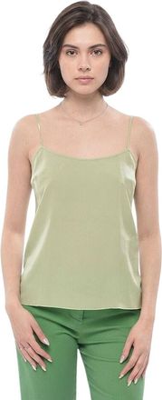 Ermanno Scervino Green Solid Scoop Neck Top