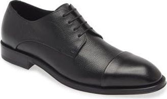 BOSS Derrek Pebbled Cap Toe Derby in Black at Nordstrom Rack, Size 11.5Us / 10.5Uk