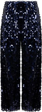 Os&eacute;ree Pantaloni con paillettes - Blu