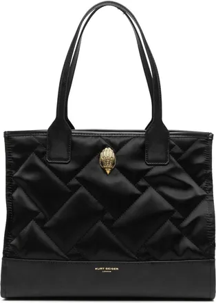 Kurt Geiger small Recycled quilted tote bag - women - Polyester/Recycled PET - OS - Black