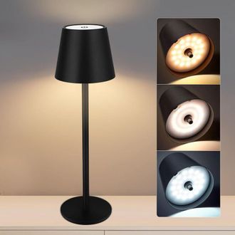OEM L&aacute;mpara De Mesa Inal&aacute;mbrica Regulable, Bater&iacute;a Recargable De 1200 Mah, Control T&aacute;ctil Led Regulable De 3 Colores, Con Usb-c, Resistente Al Agua Para I