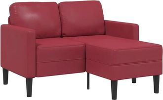 vidaXL vidaXL Divano 2 Posti con Chaise a L Rosso Vino 125 cm in Similpelle