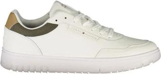 Tommy Hilfiger Polyester Sneakers - Heren - Sneakers - Wit - 40 EU - Polyester - Schoenen