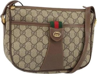 Gucci Pre-owned Cross Body Bags, female, Beige, Size: ONE SIZE Pre-owned Plastic Cross Body Bag