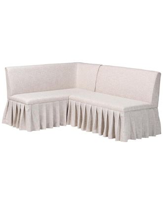 Baxton Studio Bryna 2Pc Fabric Upholstered Dining Nook Bench Set
