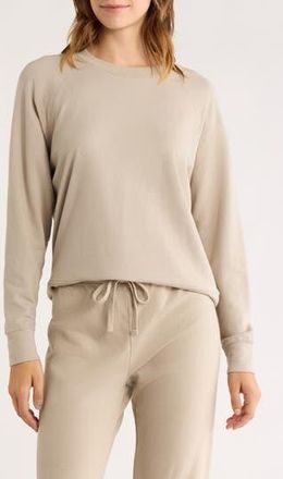 James Perse Cotton French Terry Relaxed Sweater in Light Tan at Nordstrom Rack, Size 3 (Fits Like 8-10 Us)