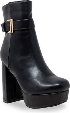 Chase + Chloe by Intouch Footwear Chunky Platform Bootie in Black Smooth at Nordstrom Rack, Size 5.5