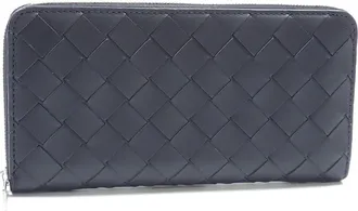 Bottega Veneta Black Intrecciato Long Wallet (Bi-Fold) (Pre-Owned)