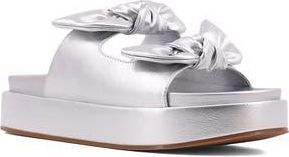 Shushop Kiki Platform Slide Sandal in Silver at Nordstrom Rack, Size 8.5