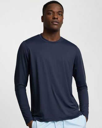 Onia Stretch Nylon Rash Guard in Midnight at Nordstrom, Size Medium